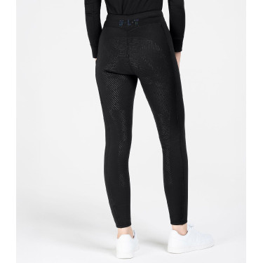 Legging de equitação térmico ELT Rica em fleece bouclé feminino Preto
