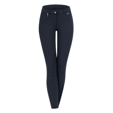 Calça de equitação ELT Micro grip nos joelhos Azul noturno