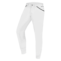 Calça de equitação ELT Mailo com grip nos joelhos masculino Branco