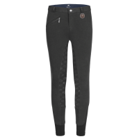 Calça de equitação térmica ELT Fun Sport com silicone infantil Preto