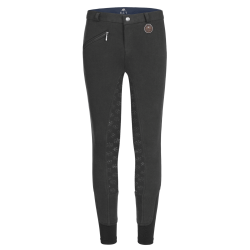 Calça de equitação térmica ELT Fun Sport com silicone infantil Preto Calça de equitação térmica ELT Fun Sport com silicone infantil Preto