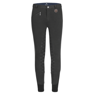 Calça de equitação térmica ELT Fun Sport com silicone infantil Preto Calça de equitação térmica ELT Fun Sport com silicone infantil Preto