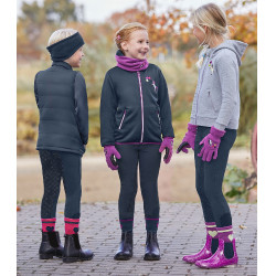 Calça de equitação térmica ELT Fun Sport com silicone infantil Azul noturno