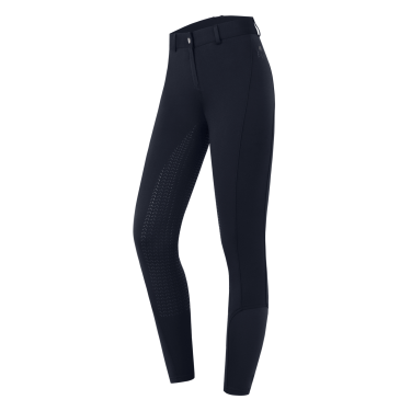 Calça de equitação térmica ELT Essential com silicone feminina Azul profundo