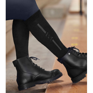Meias de equitação unissexo ELT merino Preto