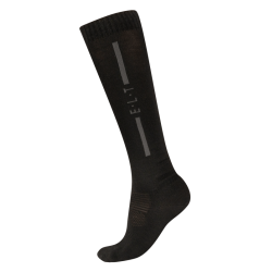 Meias de equitação unissexo ELT merino Preto