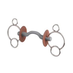 Mors de equitação 3 anéis Beris com passagem de língua Mors de equitação 3 anéis Beris com passagem de língua