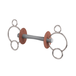 Mors 3 anéis Beris cano Comfort Suave Castanho Mors 3 anéis Beris cano Comfort Suave Castanho