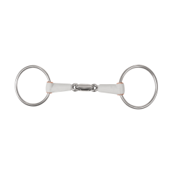 Mors de filet Beris dupla rutura anel 7,5 cm Médio Branco Mors de filet Beris dupla rutura anel 7,5 cm Médio Branco