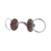Mors de bridão Beris passagem de língua Konnex anel 7,5 cm Suave Castanho Mors de bridão Beris passagem de língua Konnex anel 7,5 cm Suave Castanho