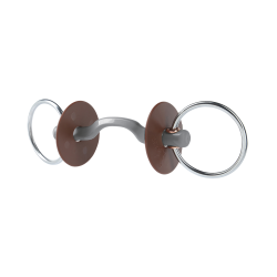 Mors de bridão Beris passagem de língua Konnex anel 7,5 cm Suave Castanho Mors de bridão Beris passagem de língua Konnex anel 7,5 cm Suave Castanho