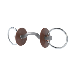Mors de bridão Beris passagem de língua Konnex anel 7,5 cm Suave Castanho Mors de bridão Beris passagem de língua Konnex anel 7,5 cm Suave Castanho