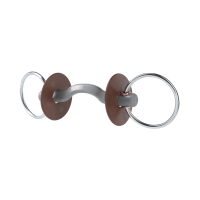 Mors de bridão Beris passagem de língua Konnex anel 7,5 cm Suave Castanho