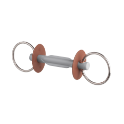 Mors de filet Beris bocal borboleta anel 7,5 cm Suave Castanho Mors de filet Beris bocal borboleta anel 7,5 cm Suave Castanho
