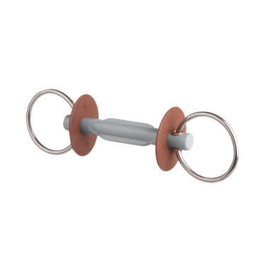 Mors de filet Beris bocal borboleta anel 7,5 cm Suave Castanho Mors de filet Beris bocal borboleta anel 7,5 cm Suave Castanho