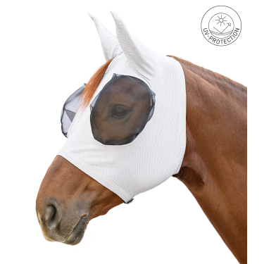 Máscara antimoscas equitação Waldhausen Puck Breath UV