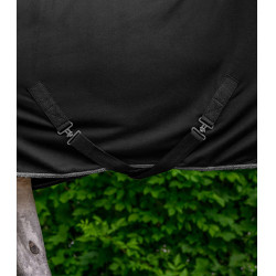 Manta polar econômica Waldhausen com tiras cruzadas Preto Manta polar econômica Waldhausen com tiras cruzadas Preto