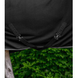 Manta polar econômica Waldhausen com tiras cruzadas Preto Manta polar econômica Waldhausen com tiras cruzadas Preto