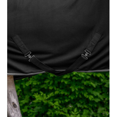 Manta polar econômica Waldhausen com tiras cruzadas Preto Manta polar econômica Waldhausen com tiras cruzadas Preto