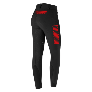 Calças de equitação aquecidas ELT Comfort Heart para mulher Preto