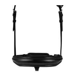 Bridão envernizado Waldhausen S-Line Blackshine narigueira combinada pull back Preto