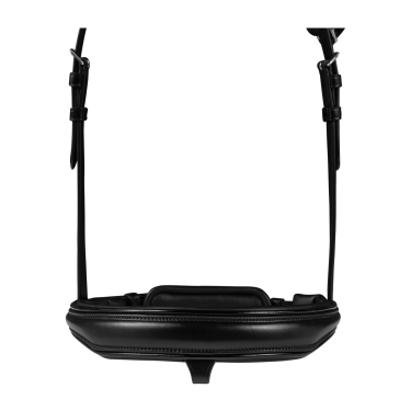 Bridão envernizado Waldhausen S-Line Blackshine narigueira combinada pull back Preto