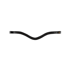 Bridão envernizado Waldhausen S-Line Blackshine narigueira combinada pull back Preto