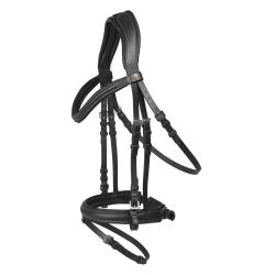 Bridon Waldhausen X-Line Estocolmo muserola combinada pull back Preto Bridon Waldhausen X-Line Estocolmo muserola combinada pull back Preto