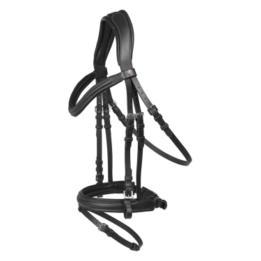 Bridon Waldhausen X-Line Estocolmo muserola combinada pull back Preto