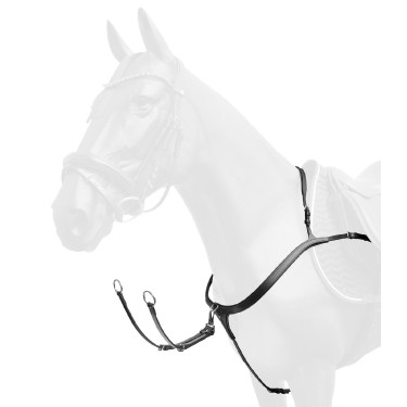 Peitoral de equitação Waldhausen X-Line com ponte longa