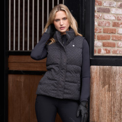 Colete acolchoado Imperial Riding Belle Herringbone mulher Cinzento