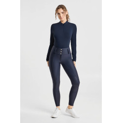 Calça de equitação todas as estações feminina full grip B Vertigo Kiandra mulher Saudação Marinha Azul-marinho