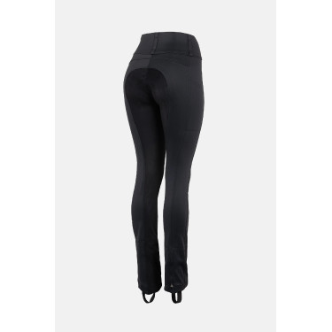 Eydis Calça jodhpur de equitação feminina com assento em camurça sintética Horze mulher Preto