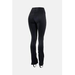 Legging de equitação jodhpur feminino com grip integral Horze Eydis mulher Preto