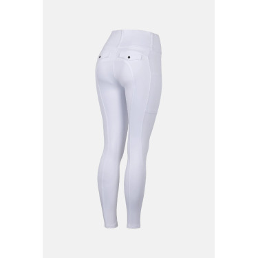Anya Calças de equitação femininas com grip nos joelhos Horze mulher Branco