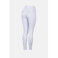 Anya calças de equitação funcionais femininas com grip integral Horze mulher Branco
