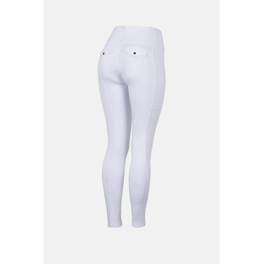Anya calças de equitação funcionais femininas com grip integral Horze mulher Branco Anya calças de equitação funcionais femininas com grip integral Horze mulher Branco