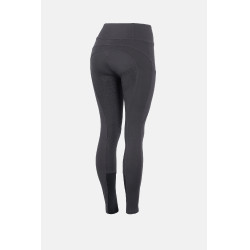 Legging de equitação feminino de cintura alta com grip integral Horze Tara 2.0 mulher Cinza escuro Cinzento Legging de equitação feminino de cintura alta com grip integral Horze Tara 2.0 mulher Cinza escuro Cinzento