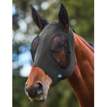 Máscara Anti-Moscas ComFiTec Stretch com Orelhas Weatherbeeta Carvão de madeira / preto