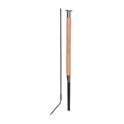 Chicote de Dressage em Couro com Costura Decorativa Dublin Castanho