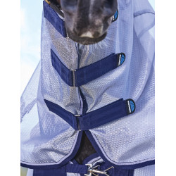 Manta anti-moscas combinada ComFiTec Hexi Shield Weatherbeeta Prata / marinho / branco