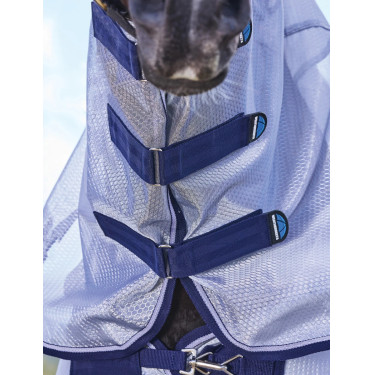 Manta anti-moscas combinada ComFiTec Hexi Shield Weatherbeeta Prata / marinho / branco