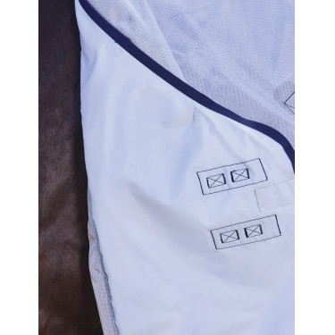 Manta anti-moscas combinada ComFiTec Hexi Shield Weatherbeeta Prata / marinho / branco