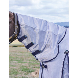 Manta anti-moscas combinada ComFiTec Hexi Shield Weatherbeeta Prata / marinho / branco