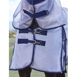 Manta anti-moscas combinada ComFiTec Hexi Shield Weatherbeeta Prata / marinho / branco