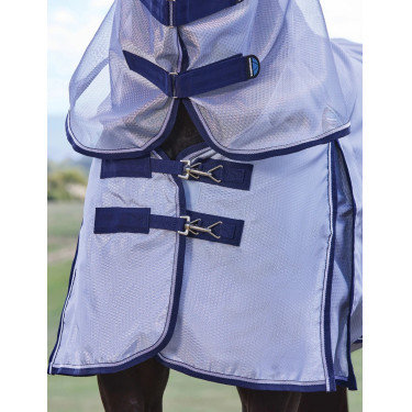 Manta anti-moscas combinada ComFiTec Hexi Shield Weatherbeeta Prata / marinho / branco