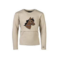 Polo de manga comprida Mia HKM Bege