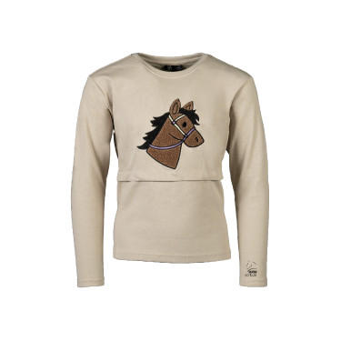 Polo de manga comprida Mia HKM Bege