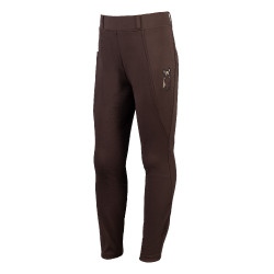 Legging Mia fundo 1/1 em silicone HKM Castanho escuro