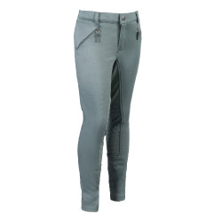 Calças Mia com fundo total em silicone HKM Sálvia Violeta